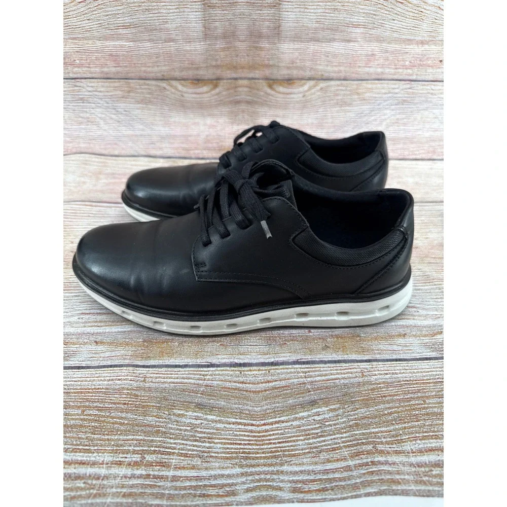Lands End Mens Sport Oxford Shoes Black White‎ Size 9 1908426